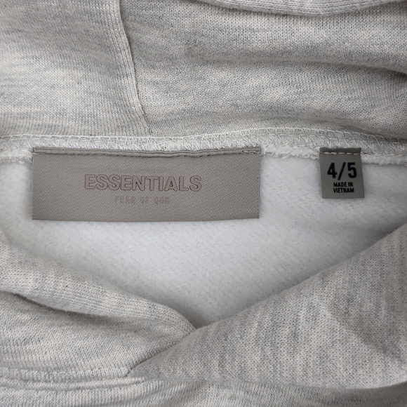 Essentials Light Oatmeal Hoodie Sweater for Kids - Picture 2 of 16